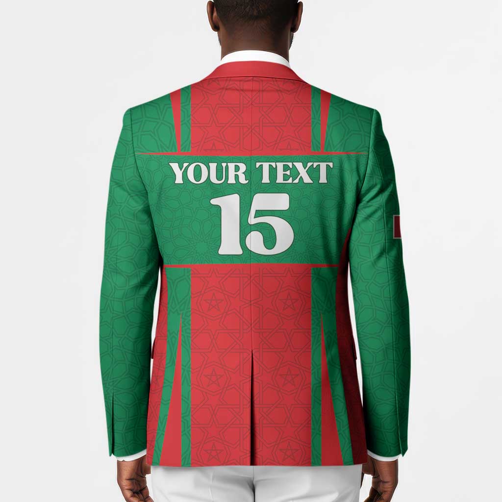 Custom Morocco Football Blazer Go Champions Atlas Lions - Red