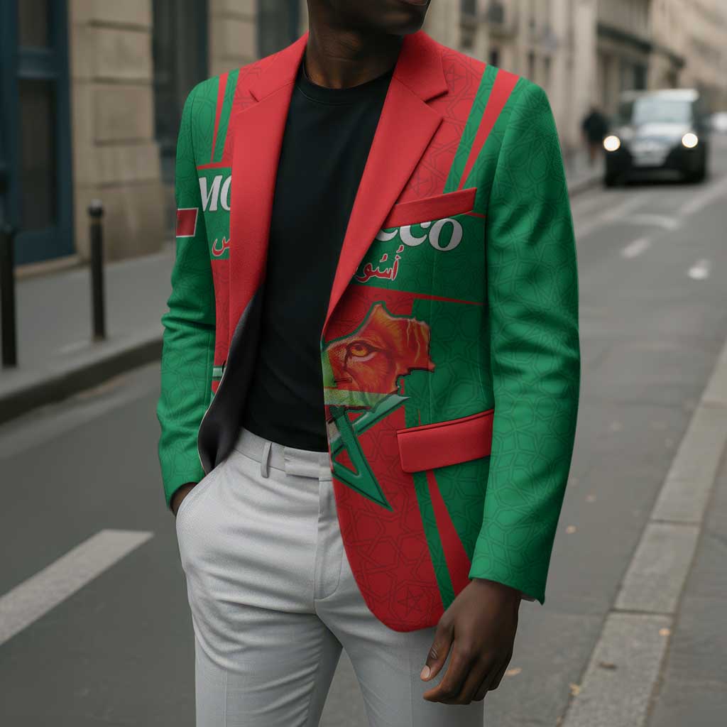 Custom Morocco Football Blazer Go Champions Atlas Lions - Red