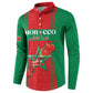 Custom Morocco Football Button Sweatshirt Go Champions Atlas Lions - Red