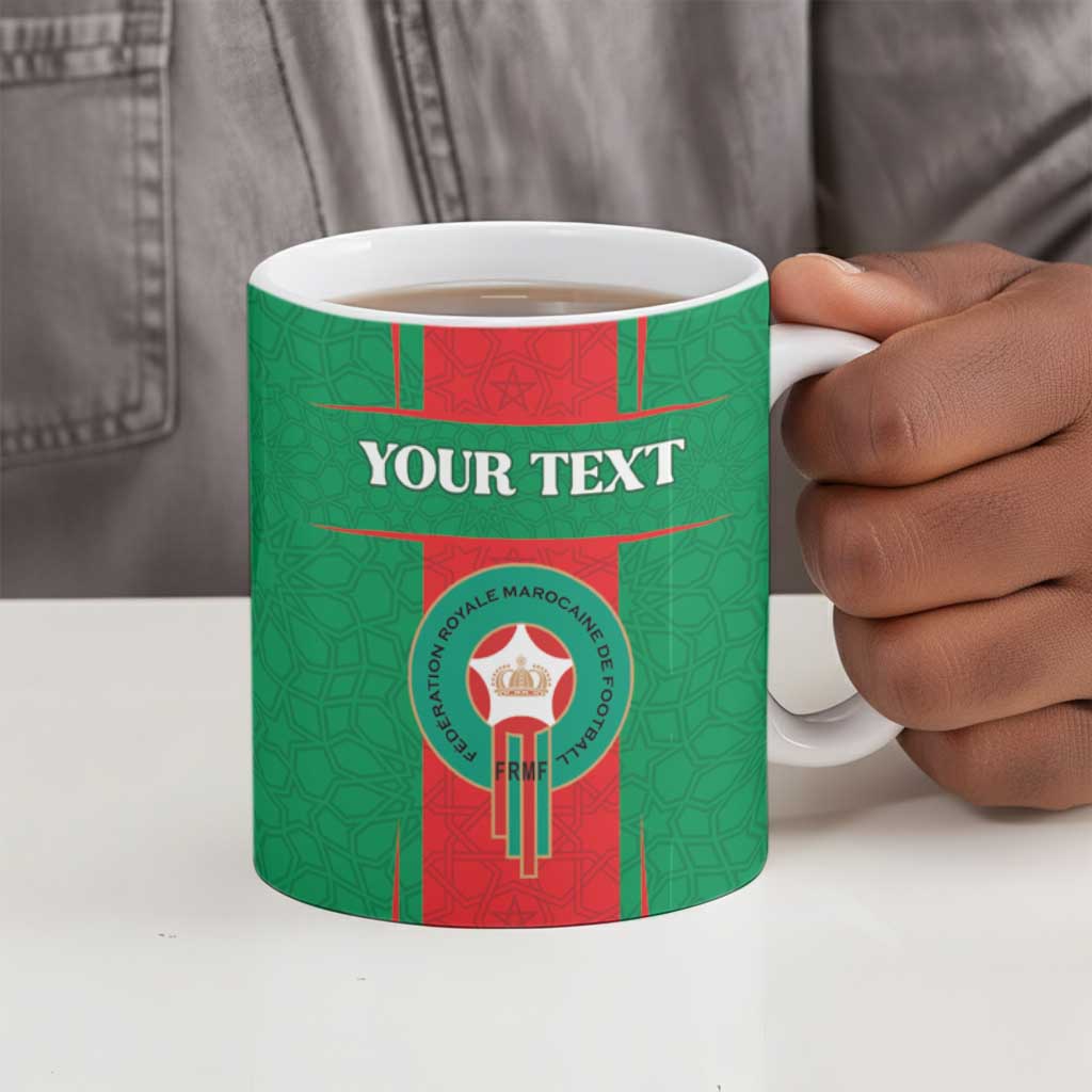 Custom Morocco Football Ceramic Mug Go Champions Atlas Lions - Red