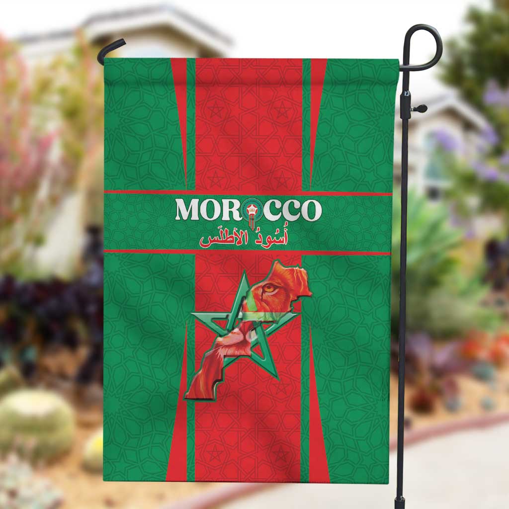 Morocco Football Garden Flag Atlas Lions Champions 2025 - Red - African Pride