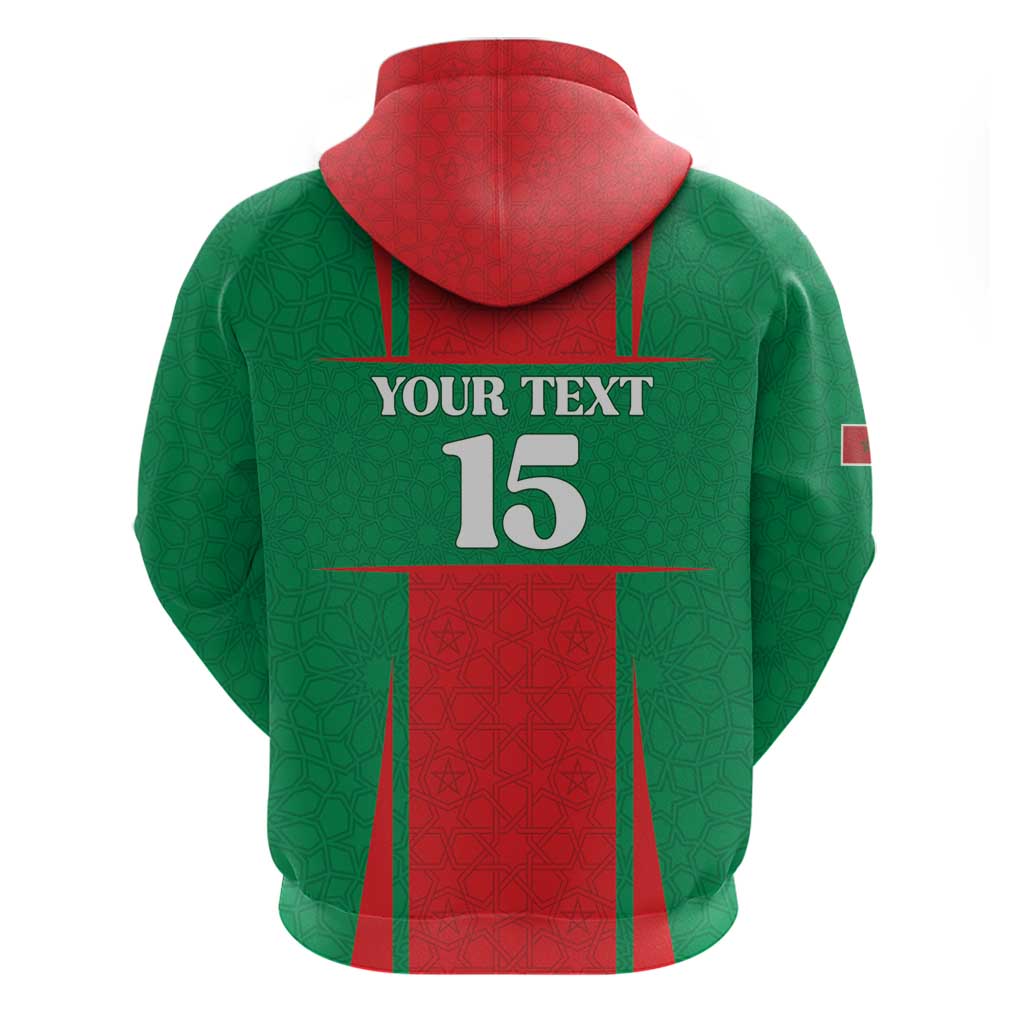 Morocco Football Custom Hoodie Atlas Lions Champions 2025 - Red - African Pride