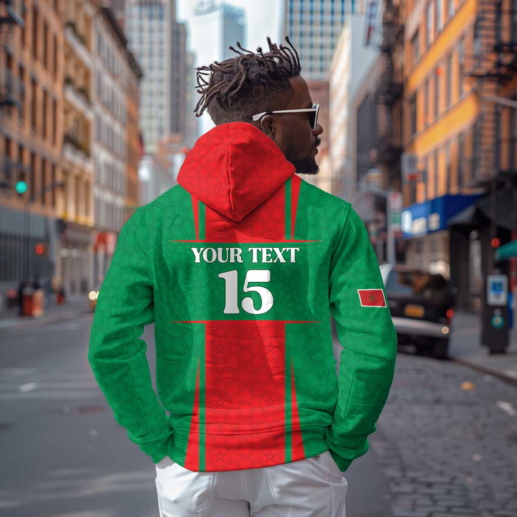 Morocco Football Custom Hoodie Atlas Lions Champions 2025 - Red - African Pride