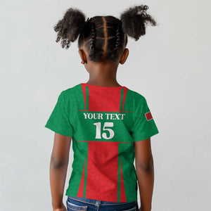 Morocco Football Custom Kid T shirt Atlas Lions Champions 2025 - Red LT15