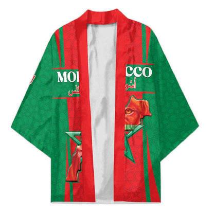 Custom Morocco Football Kimono Go Champions Atlas Lions - Red