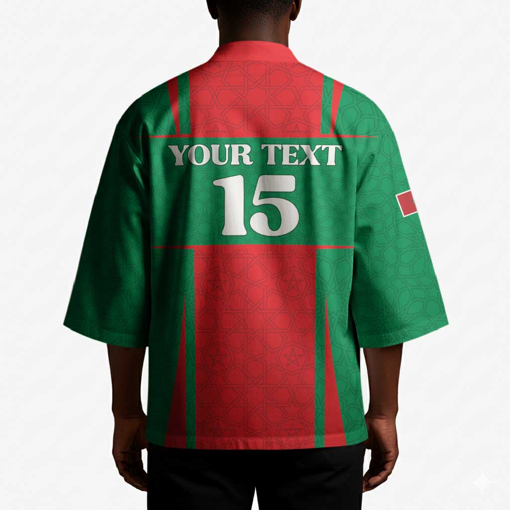 Custom Morocco Football Kimono Go Champions Atlas Lions - Red