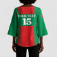 Custom Morocco Football Kimono Sleeve Blouse Go Champions Atlas Lions - Red