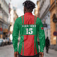 Morocco Football Custom Long Sleeve Button Shirt Atlas Lions Champions 2025 - Red - African Pride
