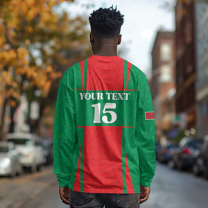 Morocco Football Custom Long Sleeve Shirt Atlas Lions Champions 2025 - Red - African Pride