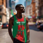 Morocco Football Custom Men Tank Top Atlas Lions Champions 2025 - Red - African Pride