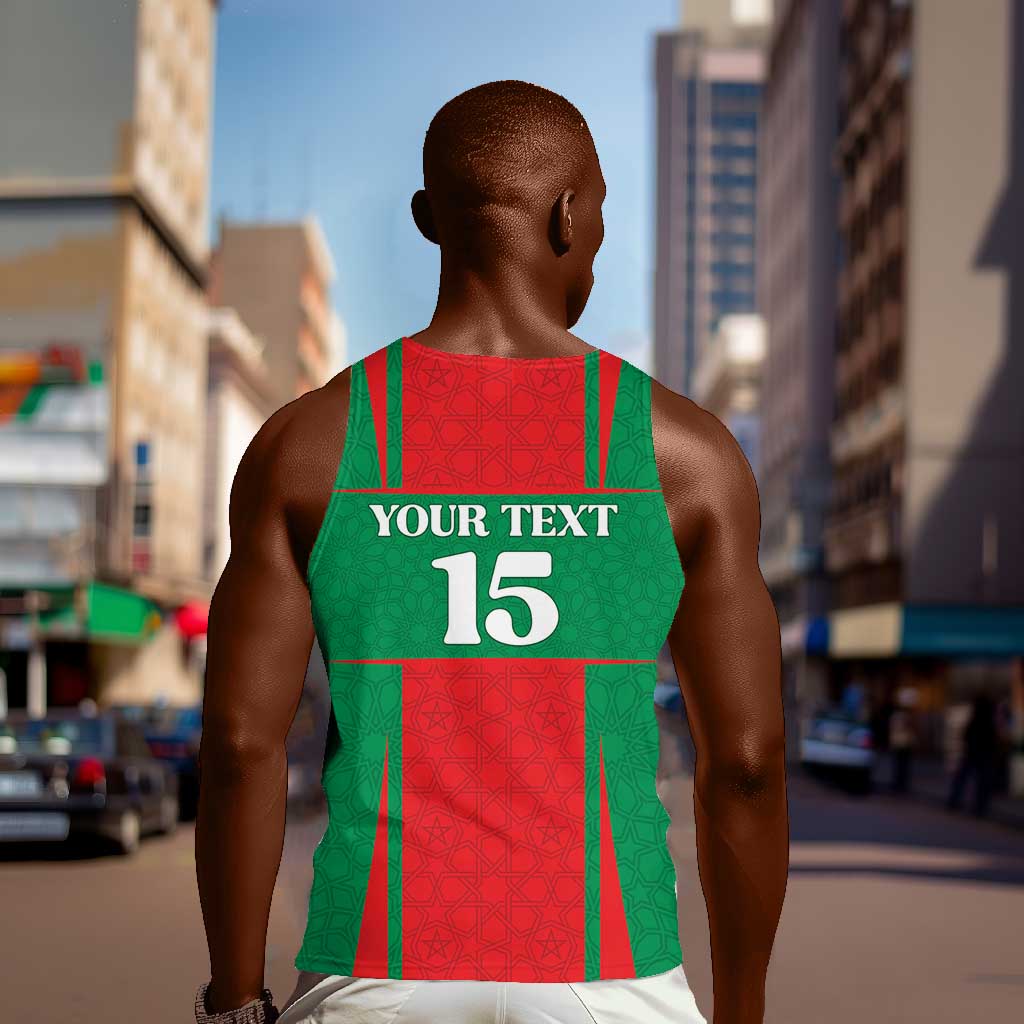 Morocco Football Custom Men Tank Top Atlas Lions Champions 2025 - Red - African Pride