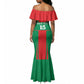 Morocco Football Custom Mermaid Dress Atlas Lions Champions 2025 - Red LT15