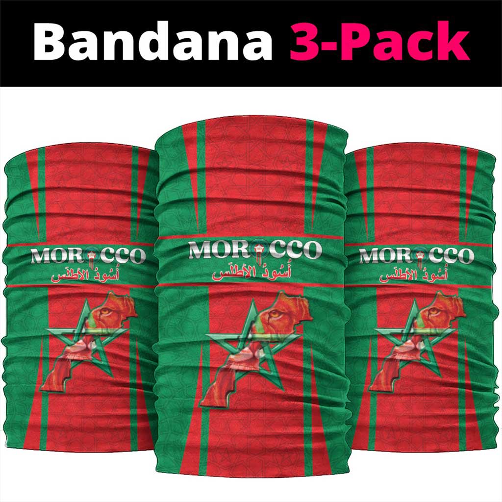 Morocco Football Neck Gaiter Atlas Lions Champions 2025 - Red - African Pride