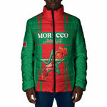 Custom Morocco Football Padded Jacket Go Champions Atlas Lions - Red