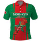 Morocco Football Custom Polo Shirt Atlas Lions Champions 2025 - Red LT15