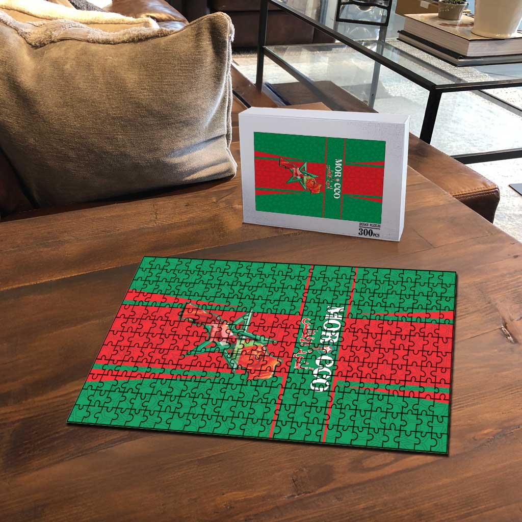Morocco Football Puzzle Go Champions Atlas Lions - Red
