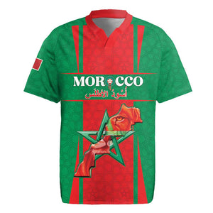 Morocco Football Custom Rugby Jersey Atlas Lions Champions 2025 - Red LT15
