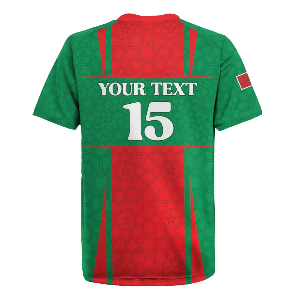 Morocco Football Custom Rugby Jersey Atlas Lions Champions 2025 - Red LT15