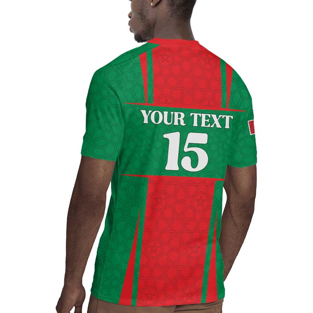 Morocco Football Custom Rugby Jersey Atlas Lions Champions 2025 - Red LT15
