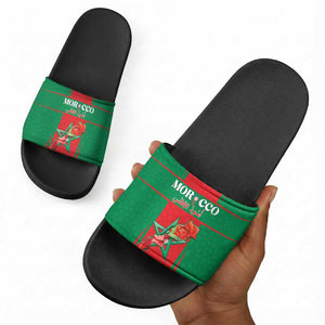 Morocco Football Slide Sandals Go Champions Atlas Lions - Red
