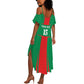 Morocco Football Custom Summer Maxi Dress Atlas Lions Champions 2025 - Red LT15