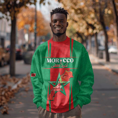 Morocco Football Custom Sweatshirt Atlas Lions Champions 2025 - Red - African Pride