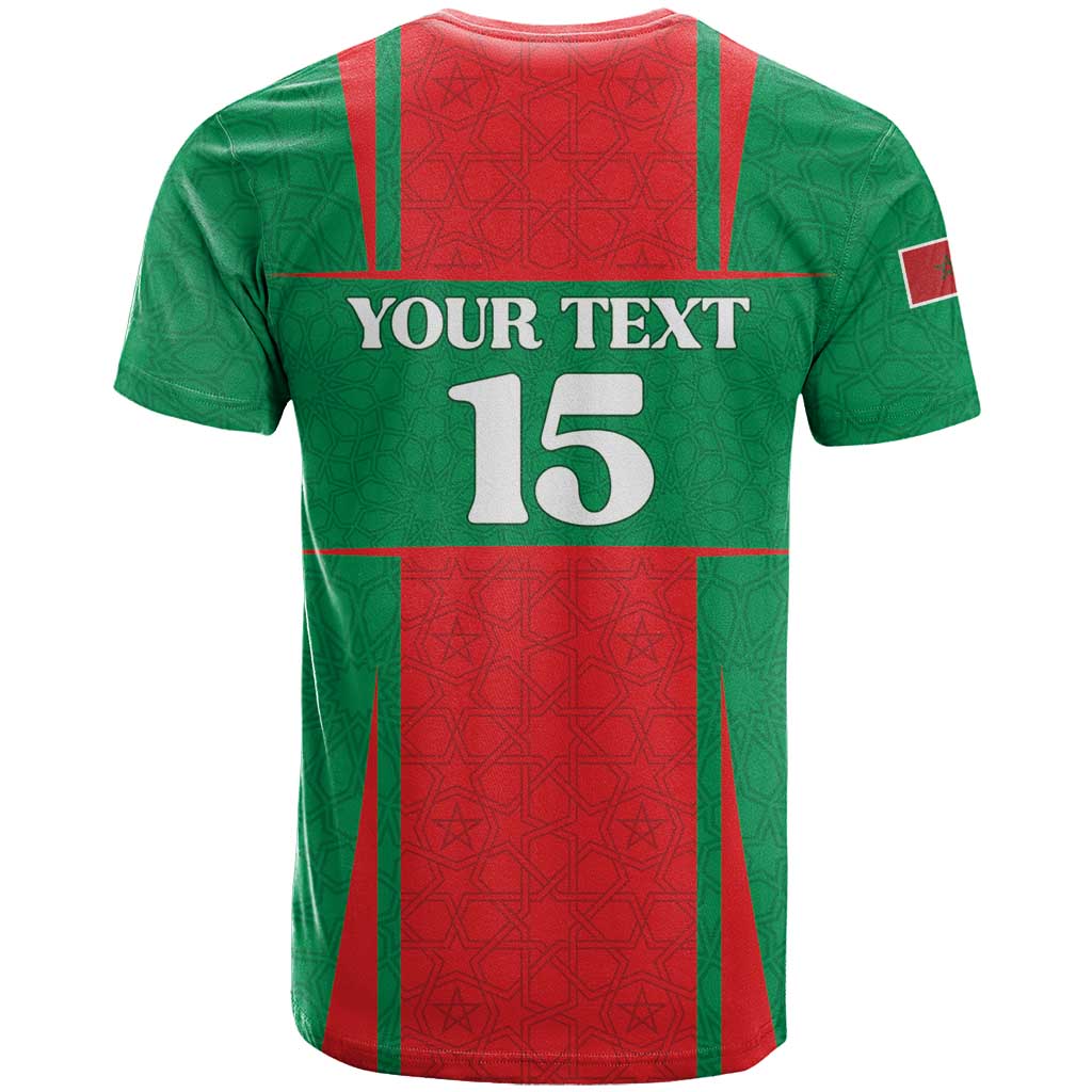 Morocco Football Custom T shirt Atlas Lions Champions 2025 - Red LT15