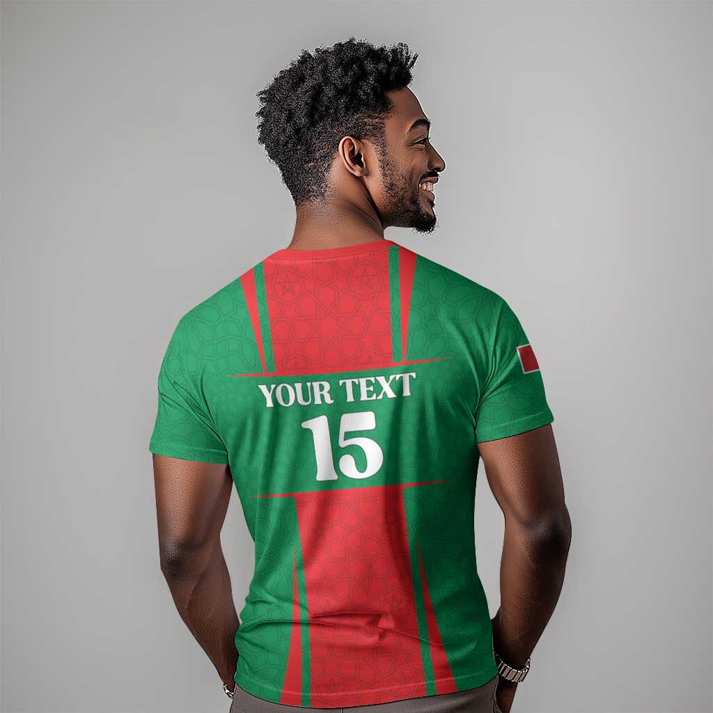 Morocco Football Custom T shirt Atlas Lions Champions 2025 - Red LT15
