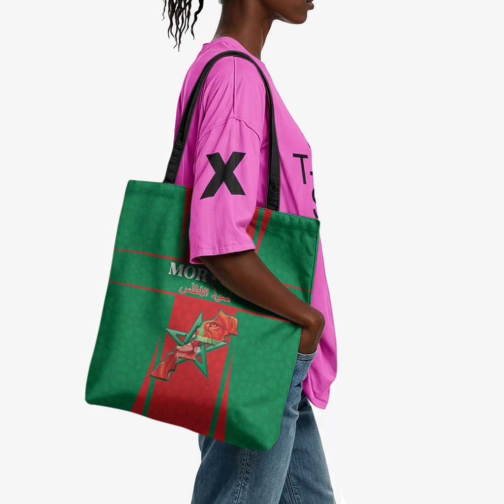 Morocco Football Tote Bag Go Champions Atlas Lions - Red