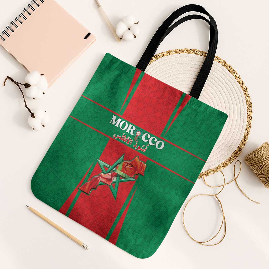 Morocco Football Tote Bag Go Champions Atlas Lions - Red