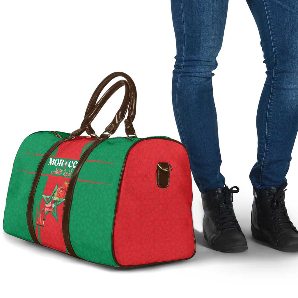 Morocco Football Travel Bag Go Champions Atlas Lions - Red