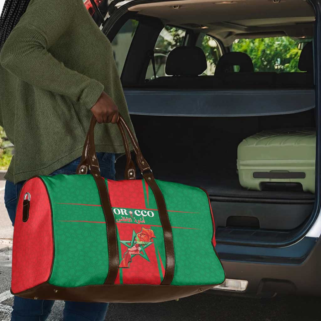 Morocco Football Travel Bag Go Champions Atlas Lions - Red