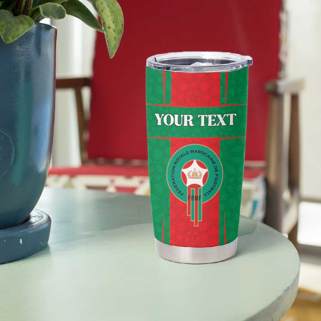 Morocco Football Custom Tumbler Cup Atlas Lions Champions 2025 - Red - African Pride