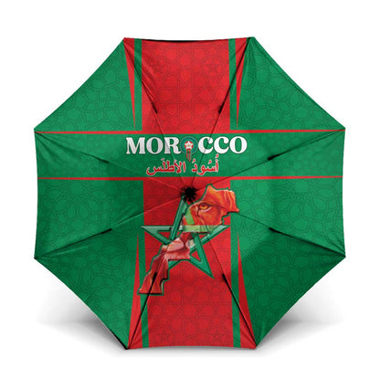 Morocco Football Umbrella Go Champions Atlas Lions - Red