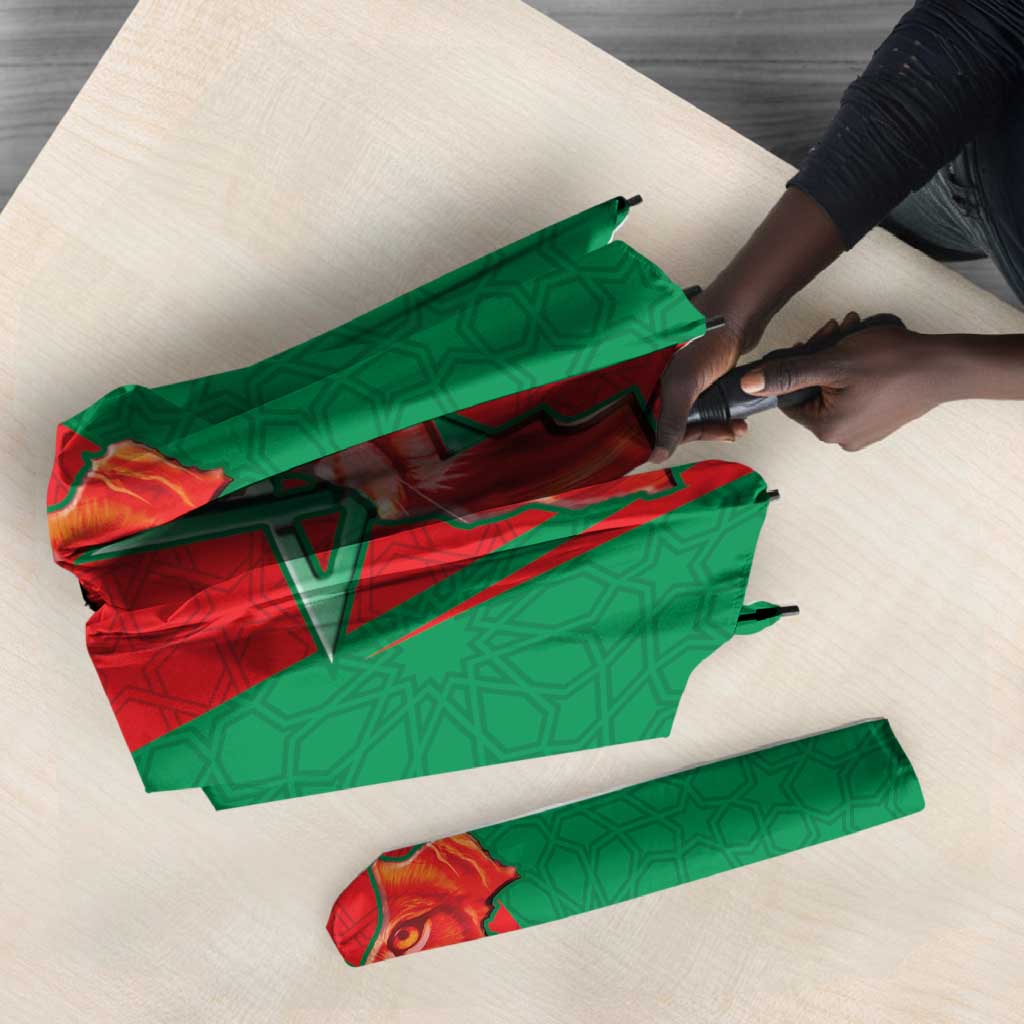 Morocco Football Umbrella Go Champions Atlas Lions - Red