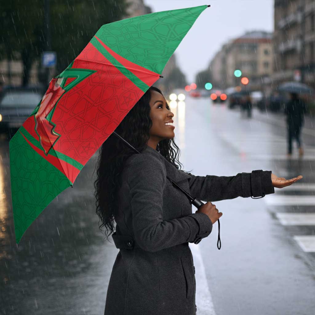 Morocco Football Umbrella Go Champions Atlas Lions - Red