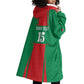 Morocco Football Custom Wearable Blanket Hoodie Atlas Lions Champions 2025 - Red - African Pride