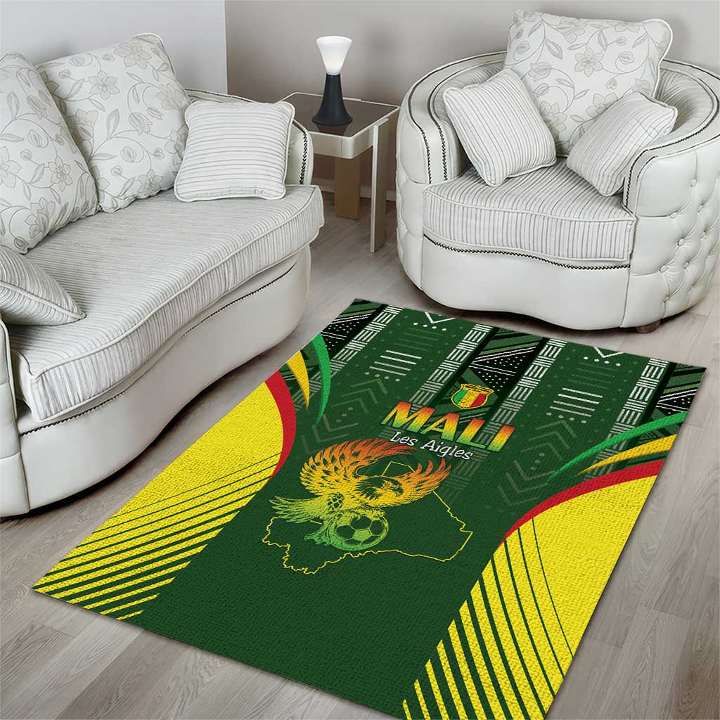 Mali Football Area Rug Eagles Of Mali Rising - African Pride