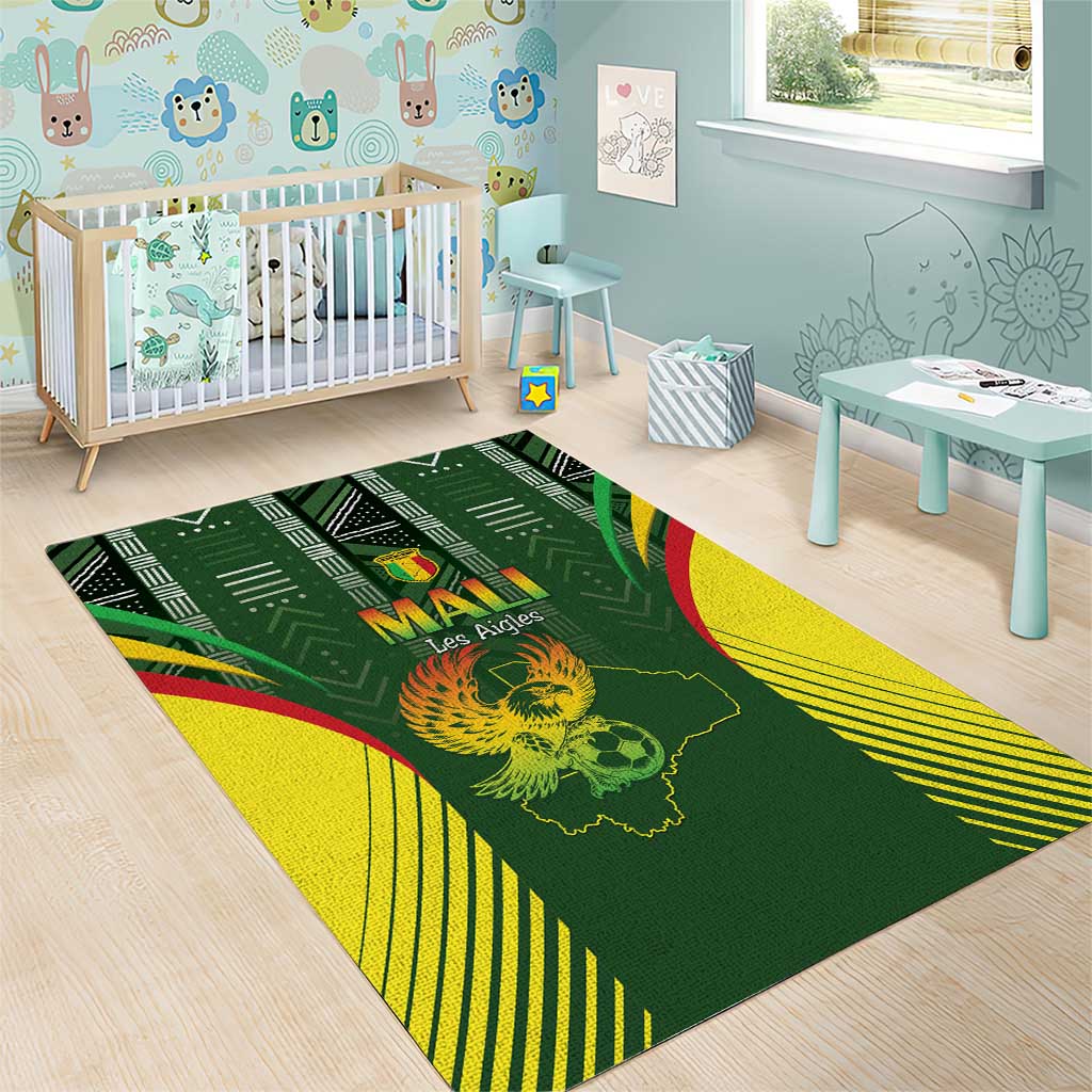 Mali Football Area Rug Eagles Of Mali Rising - African Pride
