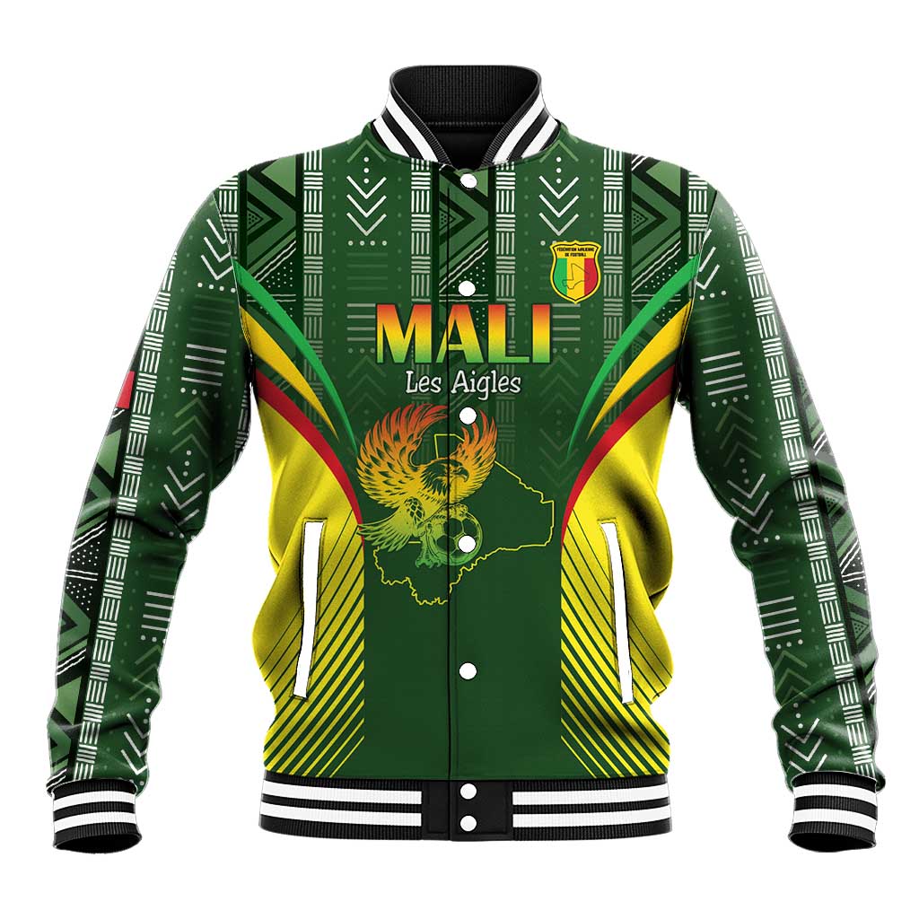 Mali Football Custom Baseball Jacket Eagles Of Mali Rising - African Pride