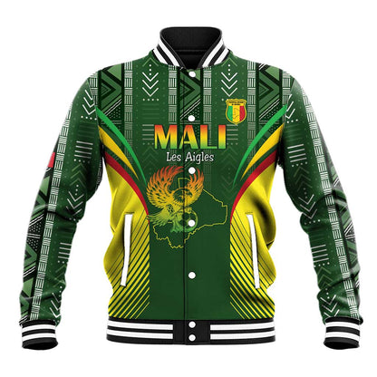 Mali Football Custom Baseball Jacket Eagles Of Mali Rising - African Pride