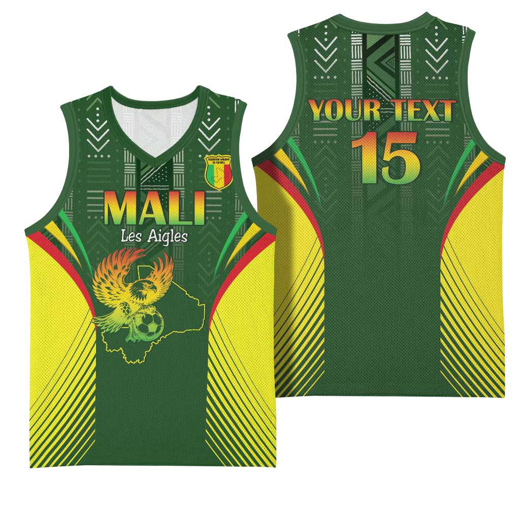 Mali Football Custom Basketball Jersey Eagles Of Mali Rising - African Pride