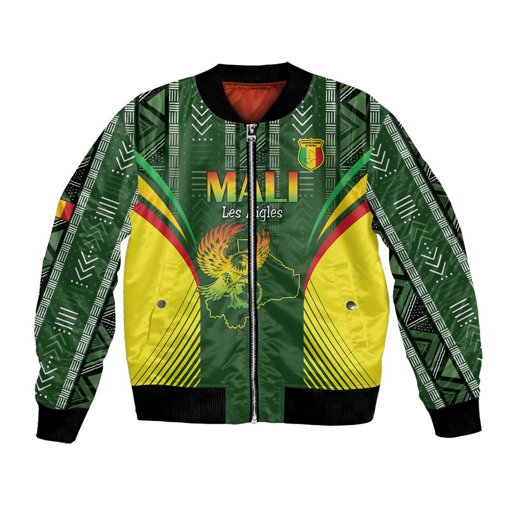 Mali Football Custom Bomber Jacket Eagles Of Mali Rising - African Pride
