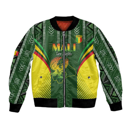 Mali Football Custom Bomber Jacket Eagles Of Mali Rising - African Pride