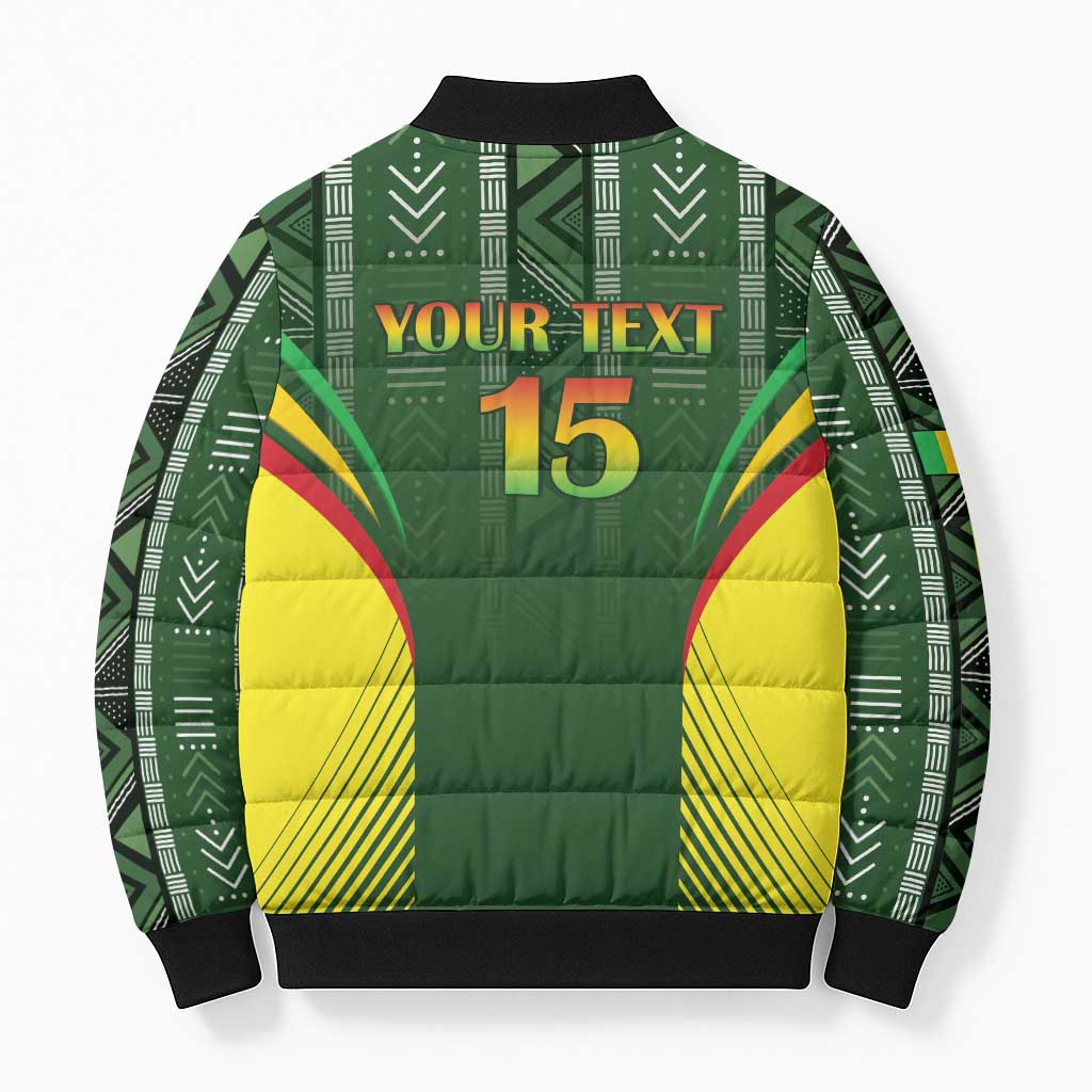 Custom Mali Football Bomber Puffer Jacket Go Champions Les Aigles