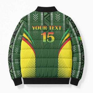 Custom Mali Football Bomber Puffer Jacket Go Champions Les Aigles
