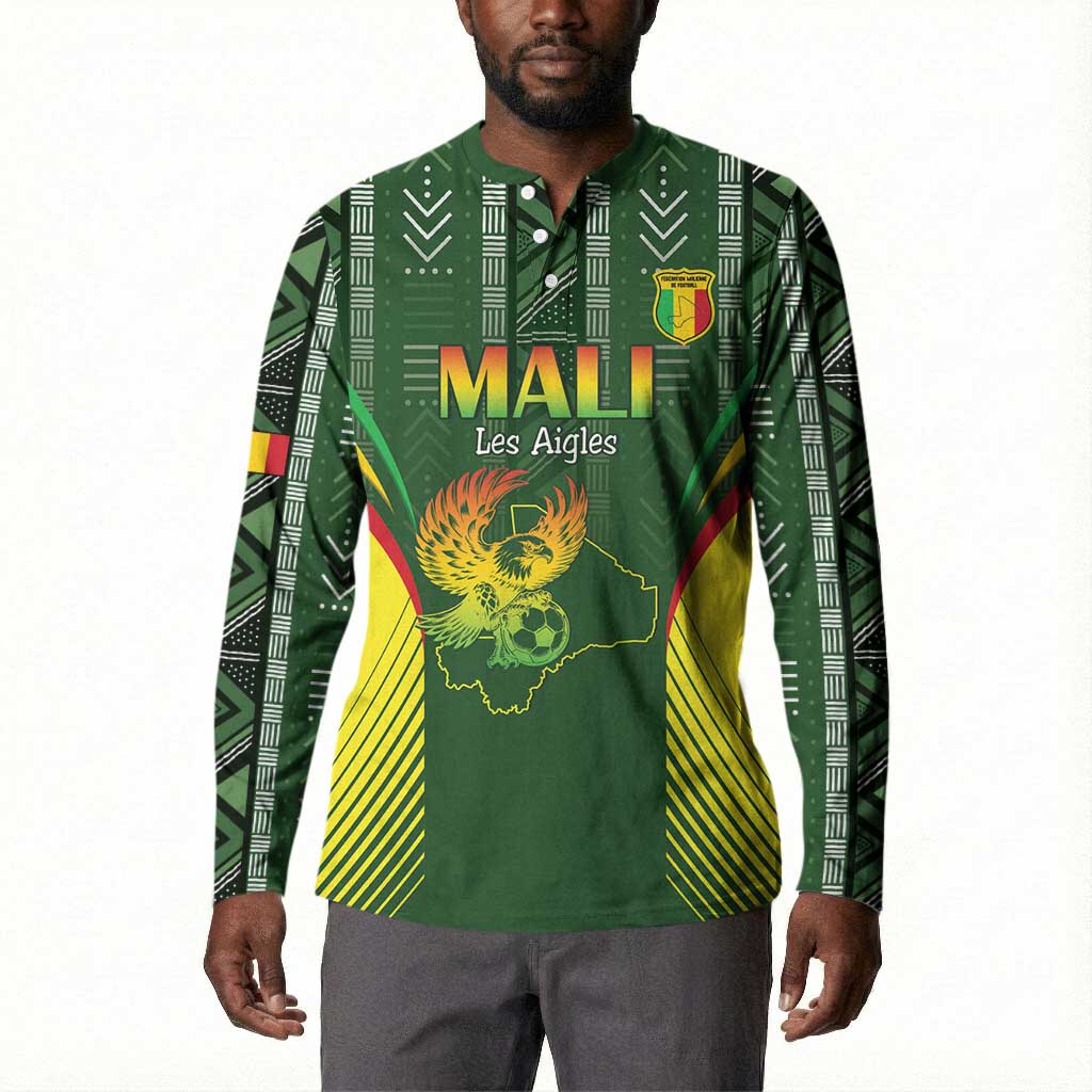 Custom Mali Football Button Sweatshirt Go Champions Les Aigles