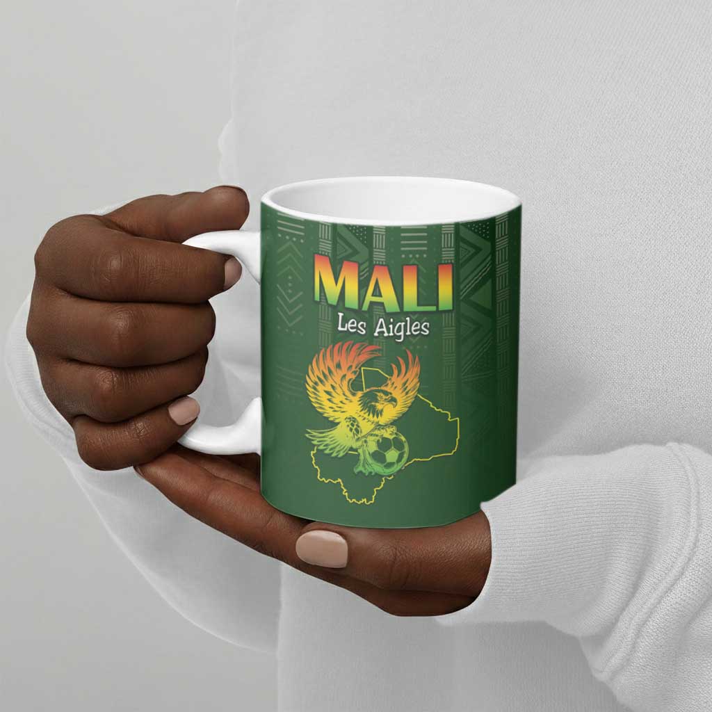 Custom Mali Football Ceramic Mug Go Champions Les Aigles