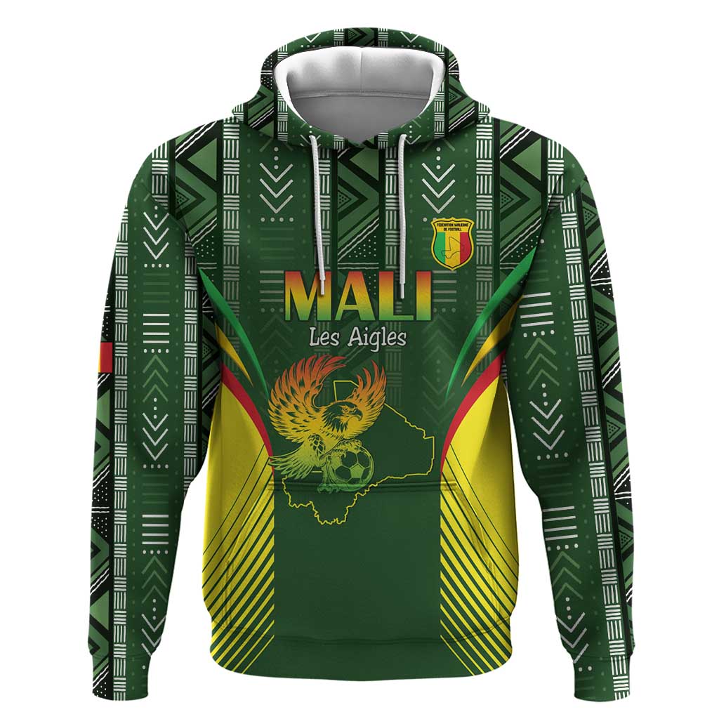 Mali Football Custom Hoodie Eagles Of Mali Rising - African Pride