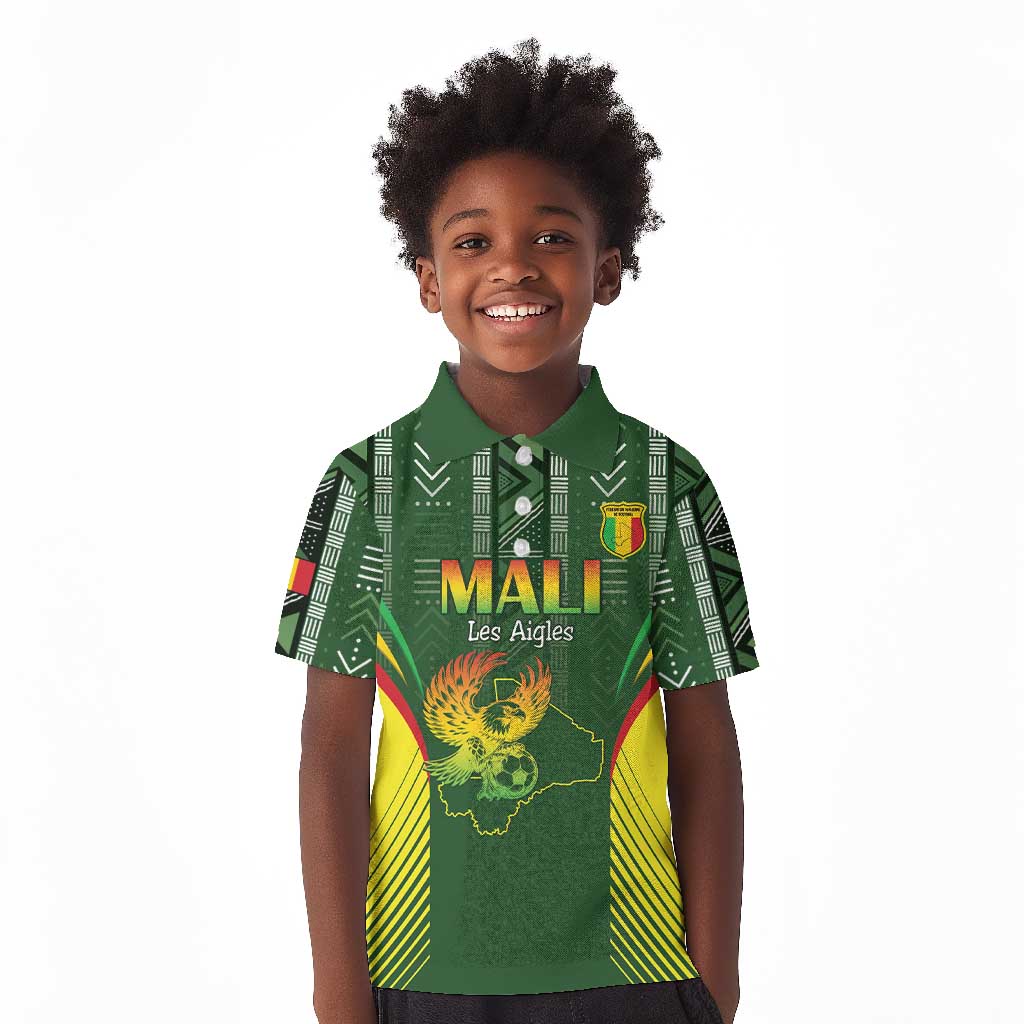 Mali Football Custom Kid Polo Shirt Eagles Of Mali Rising LT15